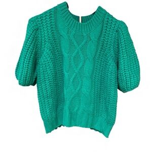 Ces Femme green Cable Knit Sweater